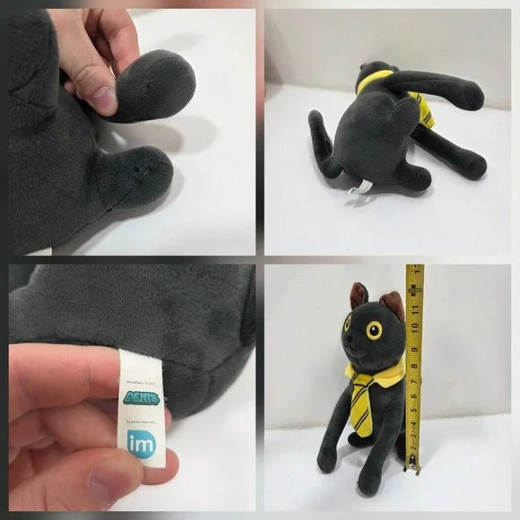 Denis Daily Official Sir Meows a Lot 13" Black Cat Plush Toy 2017  (Rip In Neck) - Picture 6 of 6
